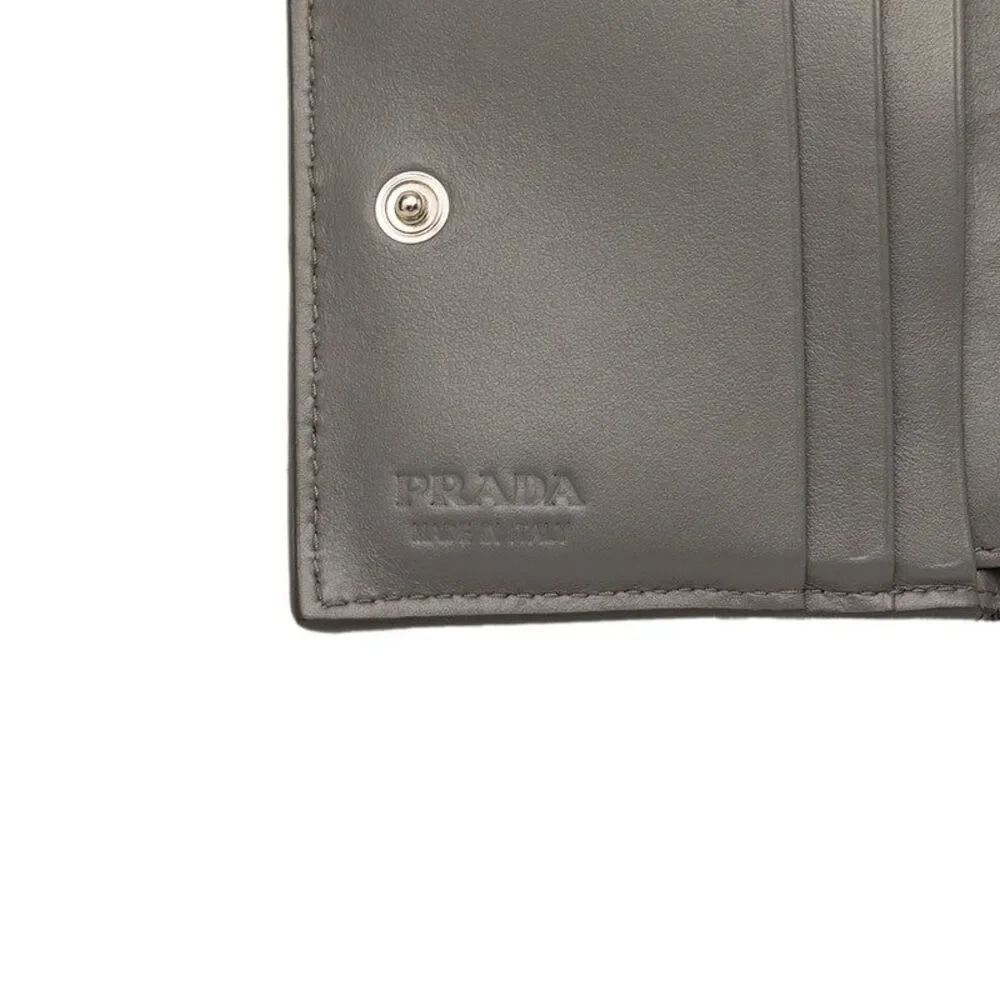 Prada Triangle Logo Compact Wallet
